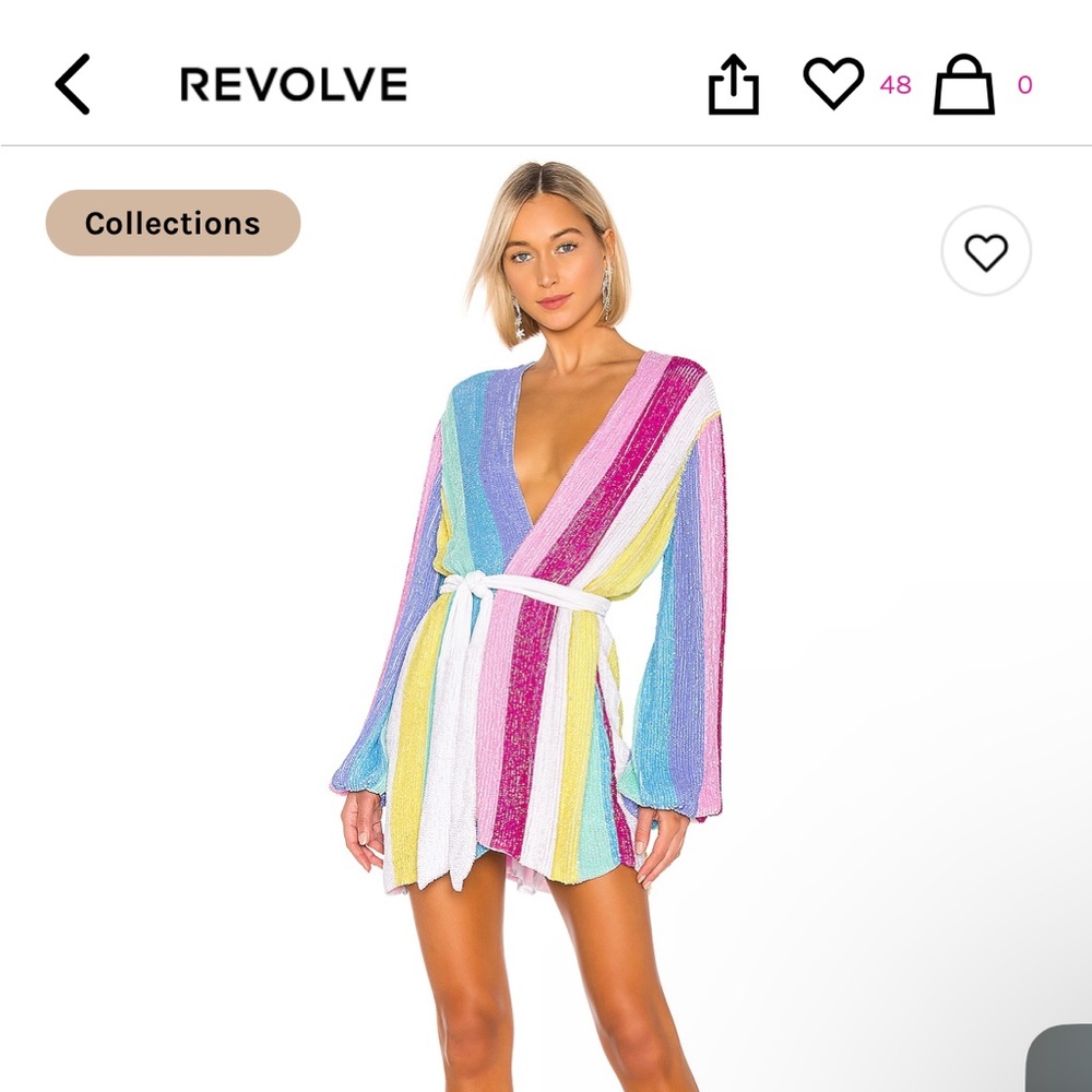 Retrofete Gabrielle Robe in Unicorn Stripes (Size Large, brand new never worn!)